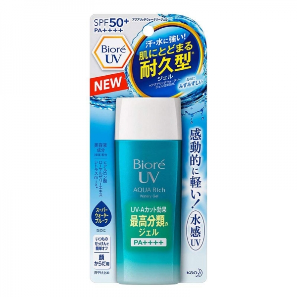 재팬홀릭의,비오레 UV 아쿠아 리치 워터리 젤 SPF50+ 90ml 사진입니다.