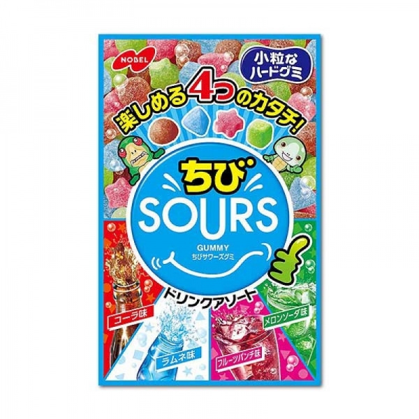 재팬홀릭의,노벨 꼬마 SOURS 음료 젤리 80g 사진입니다.